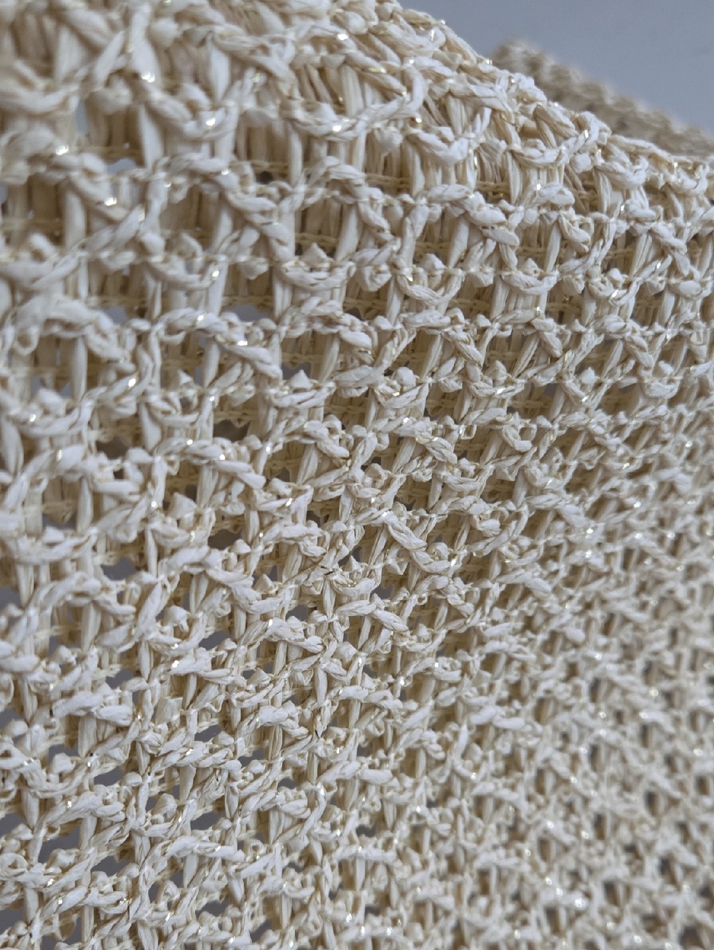 New Never Used Woven Crochet Raffia Tote Bag John Paul Gaultier Natural Staw Bag - Picture 10 of 12
